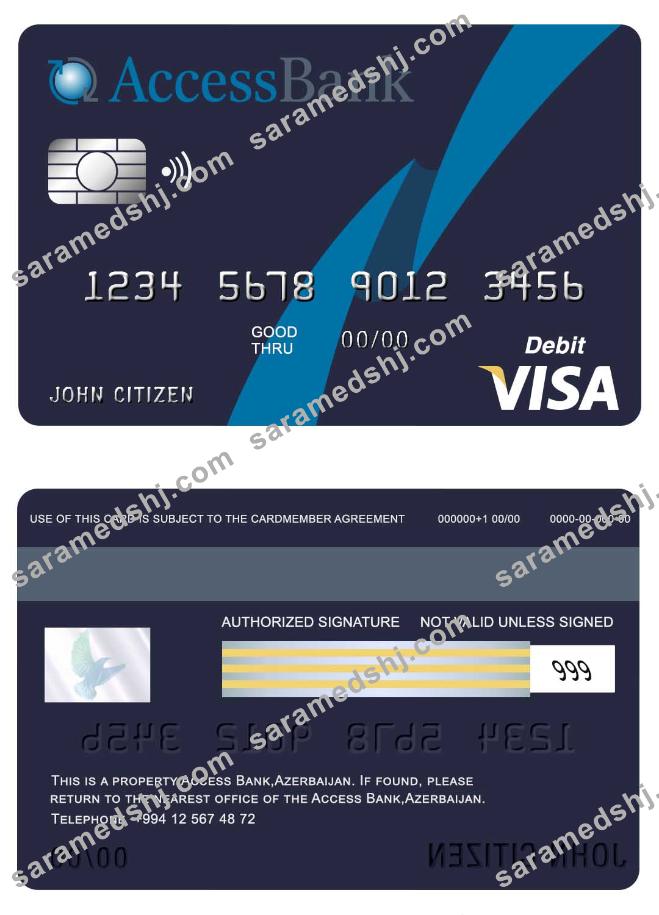 Azerbaijan Access bank visa card